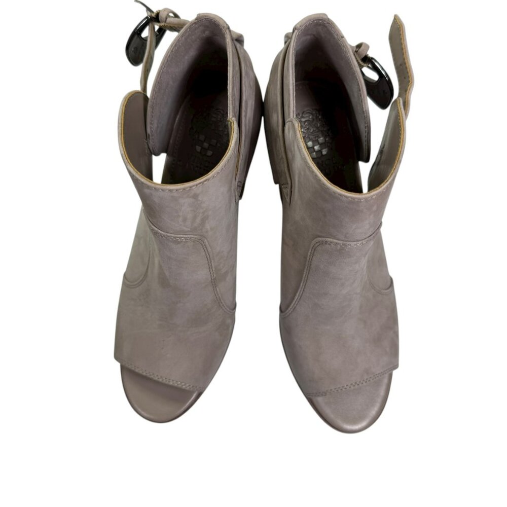 Vince Camuto Gray Peep Toe Block Heel Sandals – Size 7M (NWT) - Picture 3 of 7
